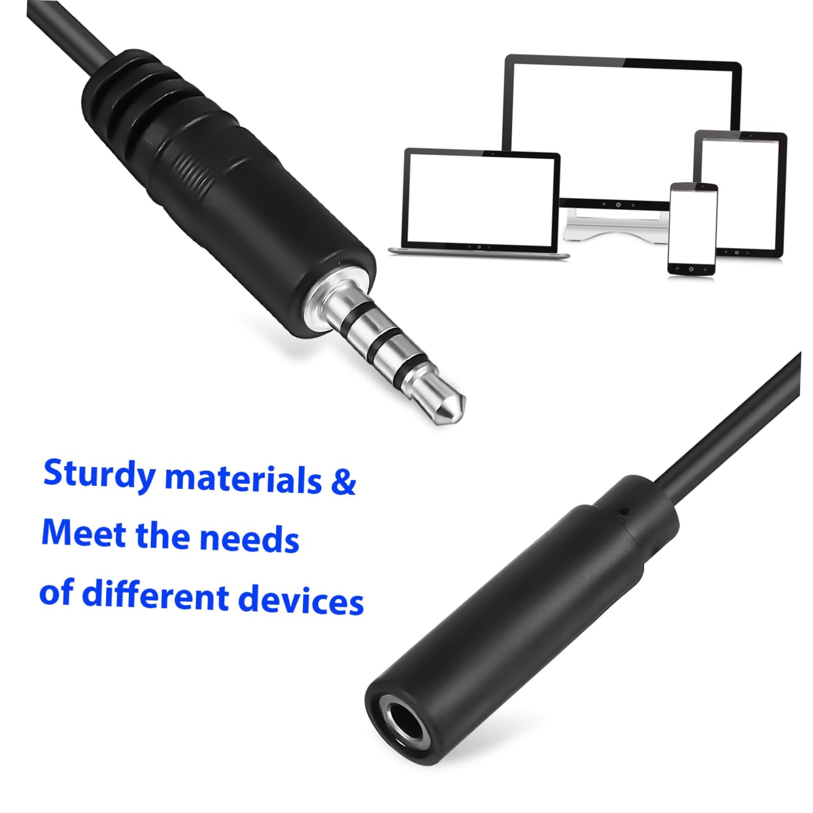 Housoutil 5 Sätze Audio-klinkenkabel Speaker Cables Lautsprecherkabel Kopfhörerkabel Stereokabel Verlängerungskabel Mikrofonkabel Audiokabel Mit Buchsenstecker Laptop-kabel Pvc 8 Stück * 5