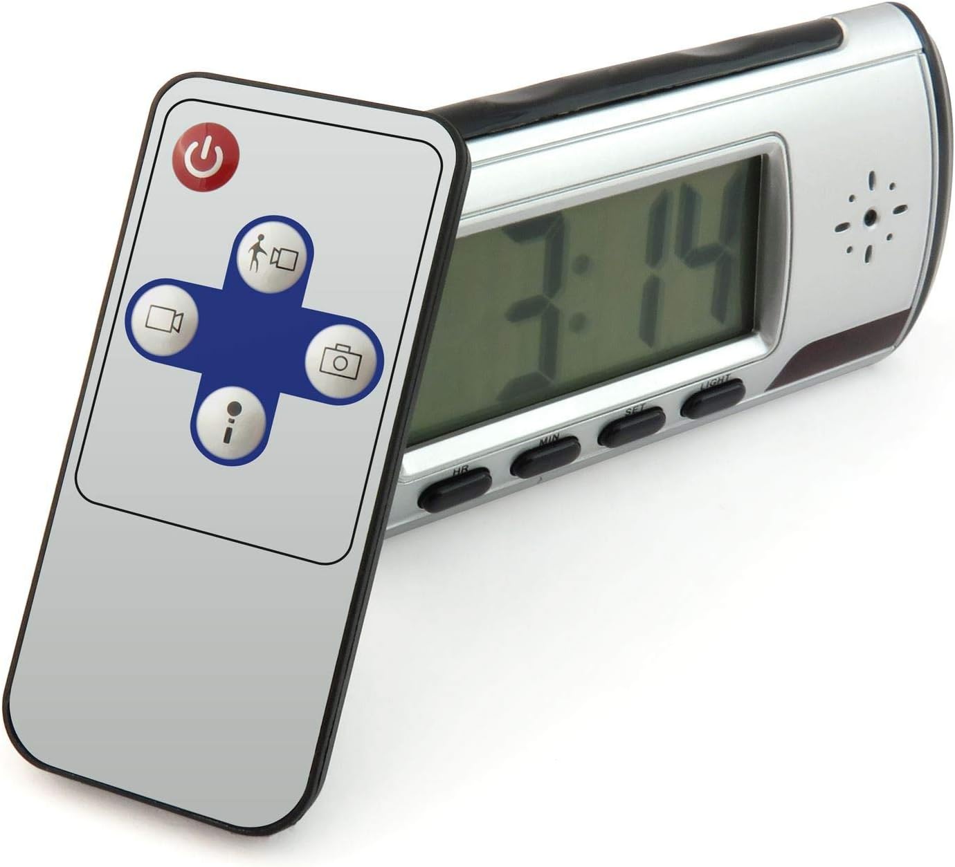 Spy Home Security Talking Clock,Alarm Security Hidden DVR Remote Control