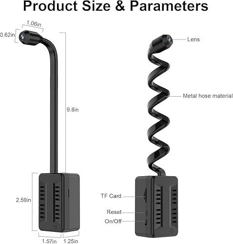 Miniatura 2 de Mini cámara espía con 1080P, cámara oculta WiFi, aplicación, detección de movimiento para el hogar, interior, bebé, perro, gato