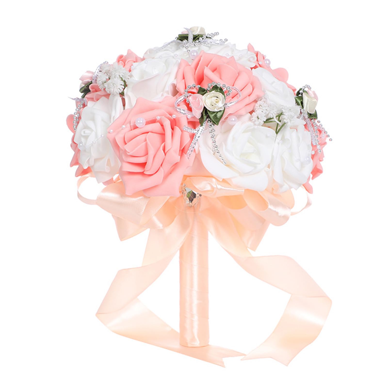 sodeber Rose Bridal Bouquet Handheld Artificial Flower for Shower Ceremony Decors and Anniversary Celebration Bouquet
