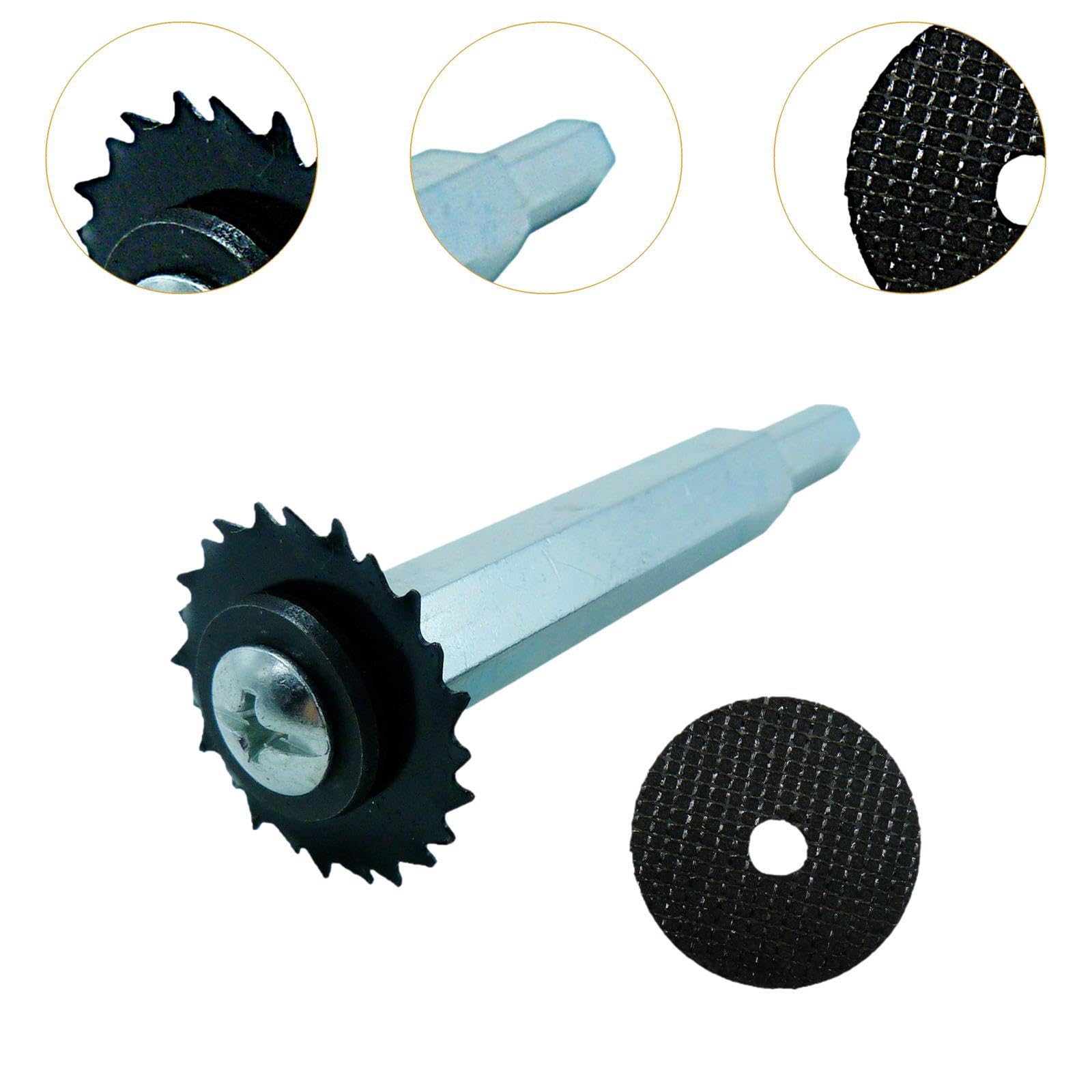 Whtkoph PVC Pipe Inside Cutter with Saw Blade for Drill Hex Shank for Handymen Maintenance, blue rod