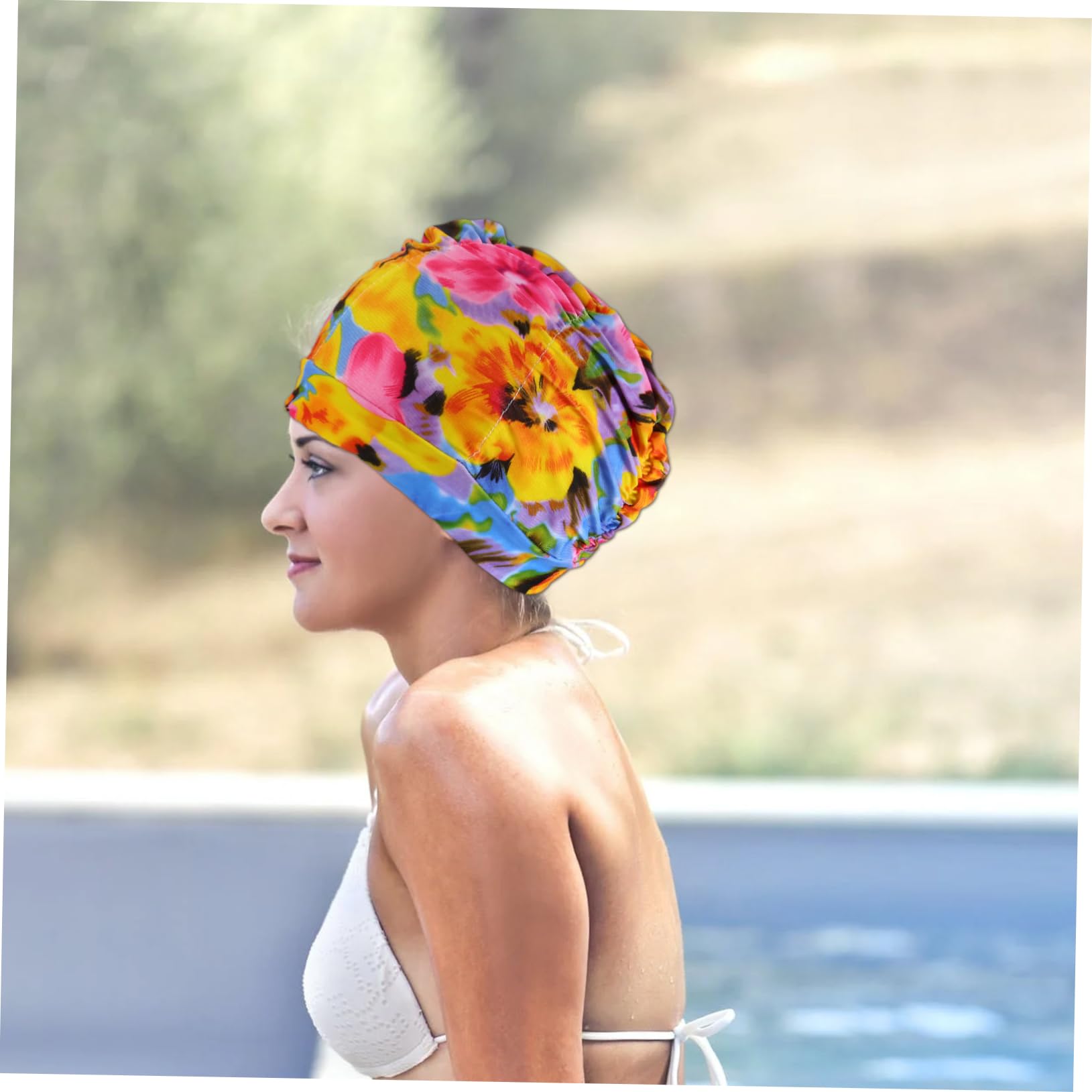 Toddmomy Gorro De Baño Estampado Tapa Clip De Nariz De Natación para Adultos Gorro De Natacion Mujer Gorro Natacion Sombrero De Natación Impermeable Gorro De