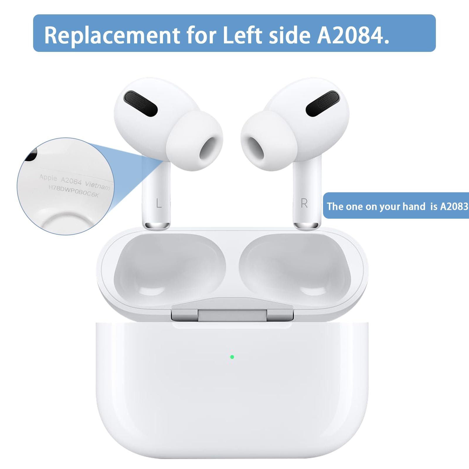 イヤホン Airpods Pro A2084 Fone de ouvido de substituição A2084 para Apple Airpods Pro 1ª