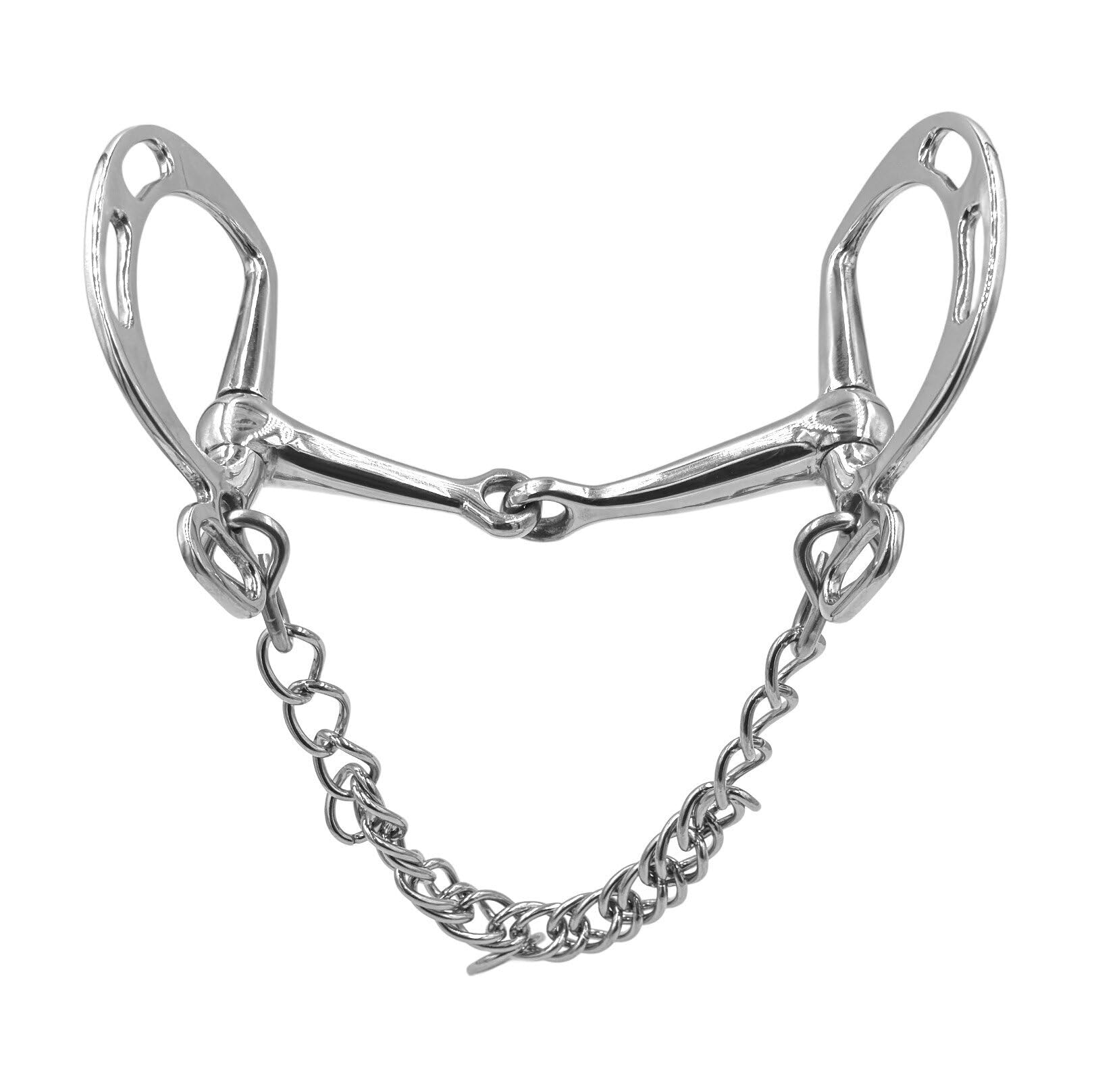 ES0072 Kimblewick Springkandare Einfach Gebrochen Edelstahl 16mm, 12.5 cm
