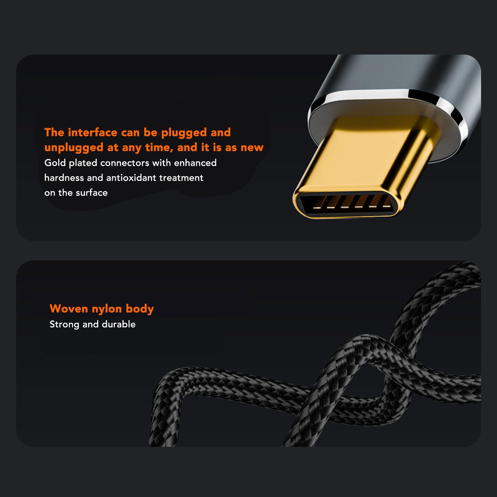 Kabel Przedłużający Typu C, Kabel Danych USB3.2 Gen2 10 Gb/s 4K 60 Hz Kabel Danych Typu C do Typu C Obsługuje Słuchawki z Ekranem Projekcyjnym OTG (50cm)