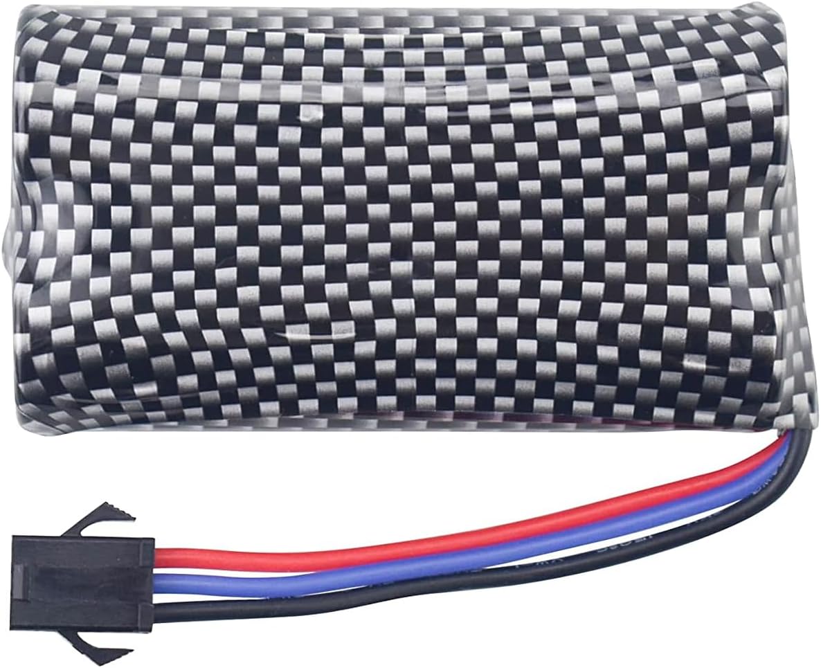 2PCS 7.4V 1500mAh SM-3P Plug Lithium Battery with USB Charging Cable for DE43 DE60 RC Racing RC Car Batteries 1575 Dump Truck Construction Vehicle Toy Car
