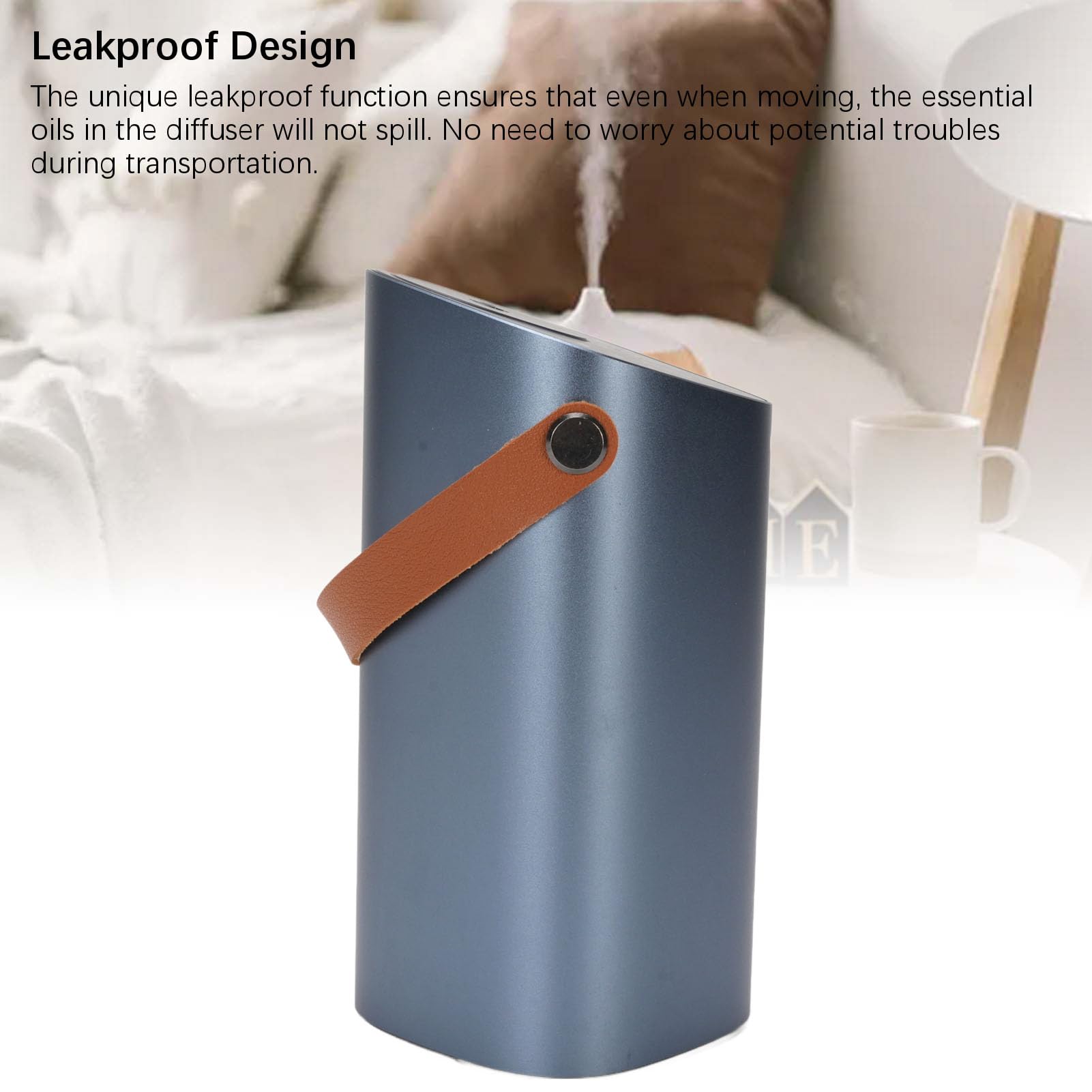 Alomejor Difusor de Aceites Esenciales sin Agua, Difusor de Aromaterapia Silencioso Portátil Compacto para el Hogar, Oficina, Coche, Aleación de Aluminio, Batería de 2000mah