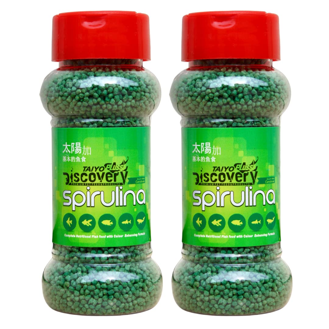 Taiyo Pluss Discovery® Xtream Spirulina Fish Food - 330 gm + 33 gm Free (1.2 mm Pellets) | Growth & Colour Enhancing Formula | Suitable for Gold Fish, Angelfish, Molly, Tetra, Betta, Small Koi (B082562WJD) Amazon Price History, Amazon Price Tracker
