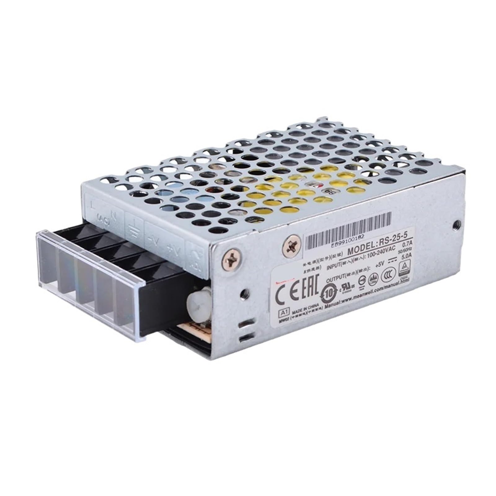 LEOTNNDQ RS-25-3.3 AC/DC 19.8W/ 6A/ 3.3V Single Output Switching Power Supply Meanwell en ligne
