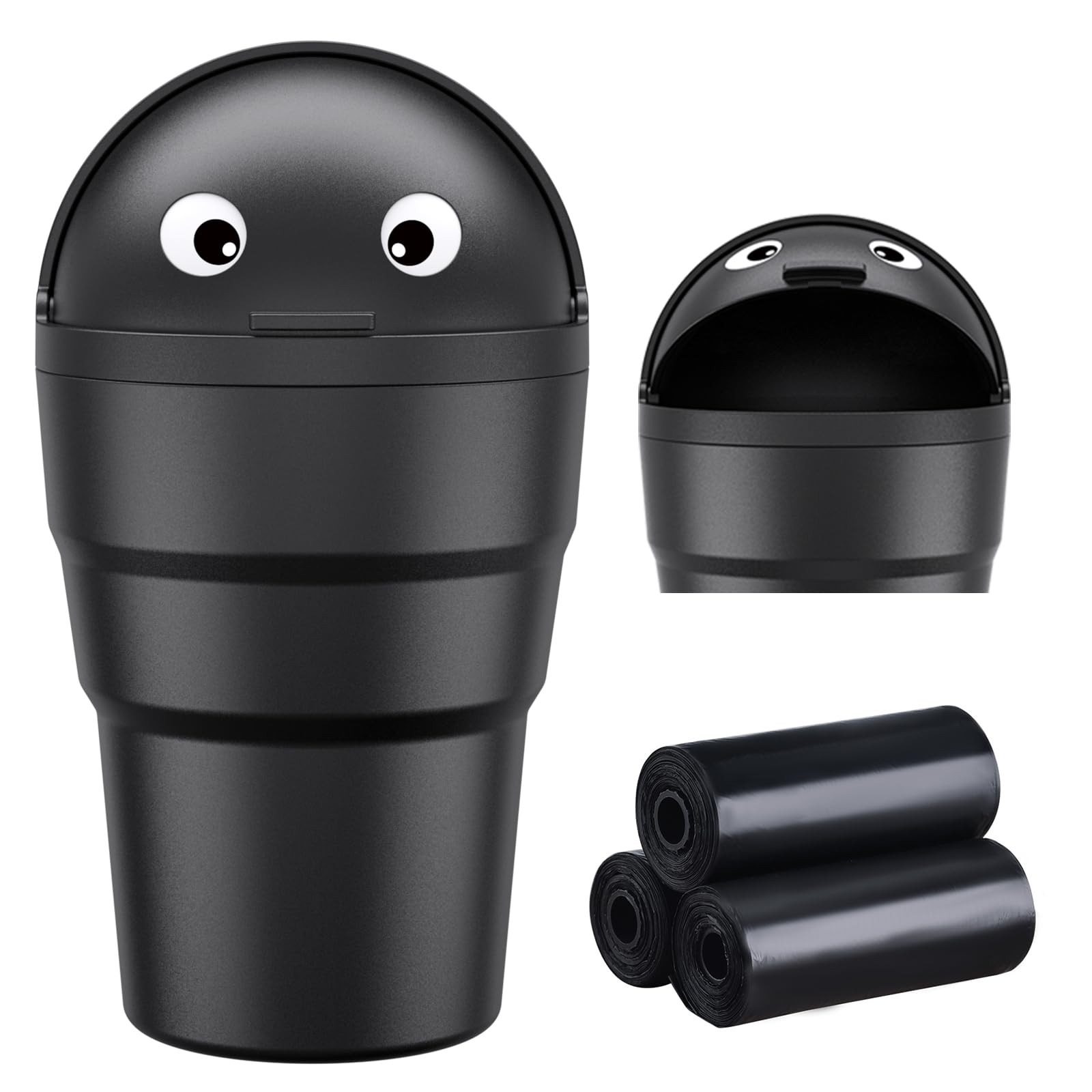 Mini poubelle de voiture pour femme avec couvercle étanche de 520 ml