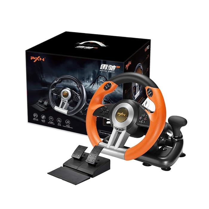 Buy PC Racing Wheel,Gaming Steering Wheel PXN V3II Drving Wheel 180