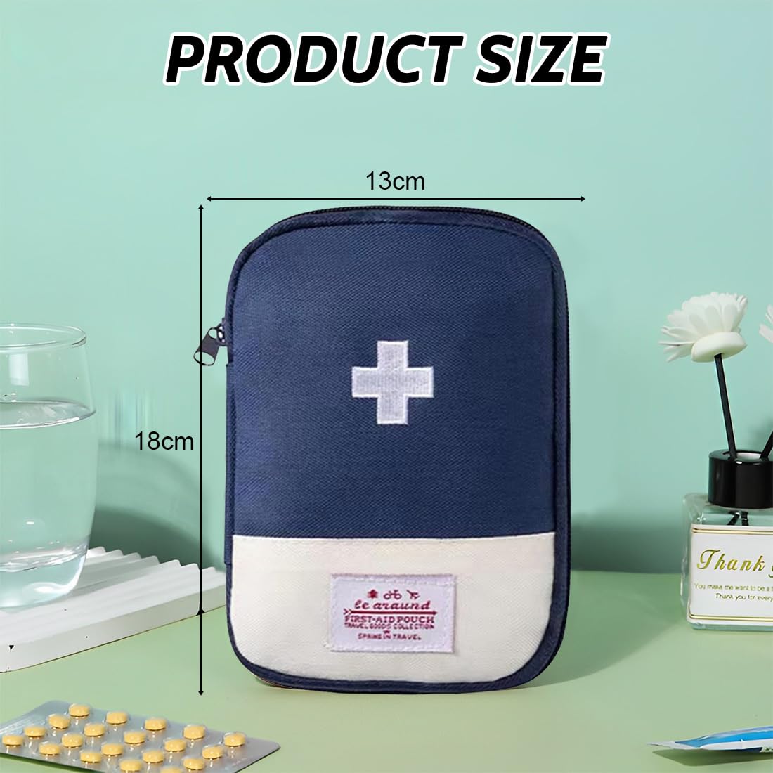 JEYORZY Mini Borsa Di Pronto Soccorso, Kit Pronto Soccorso Portatile, Blu
