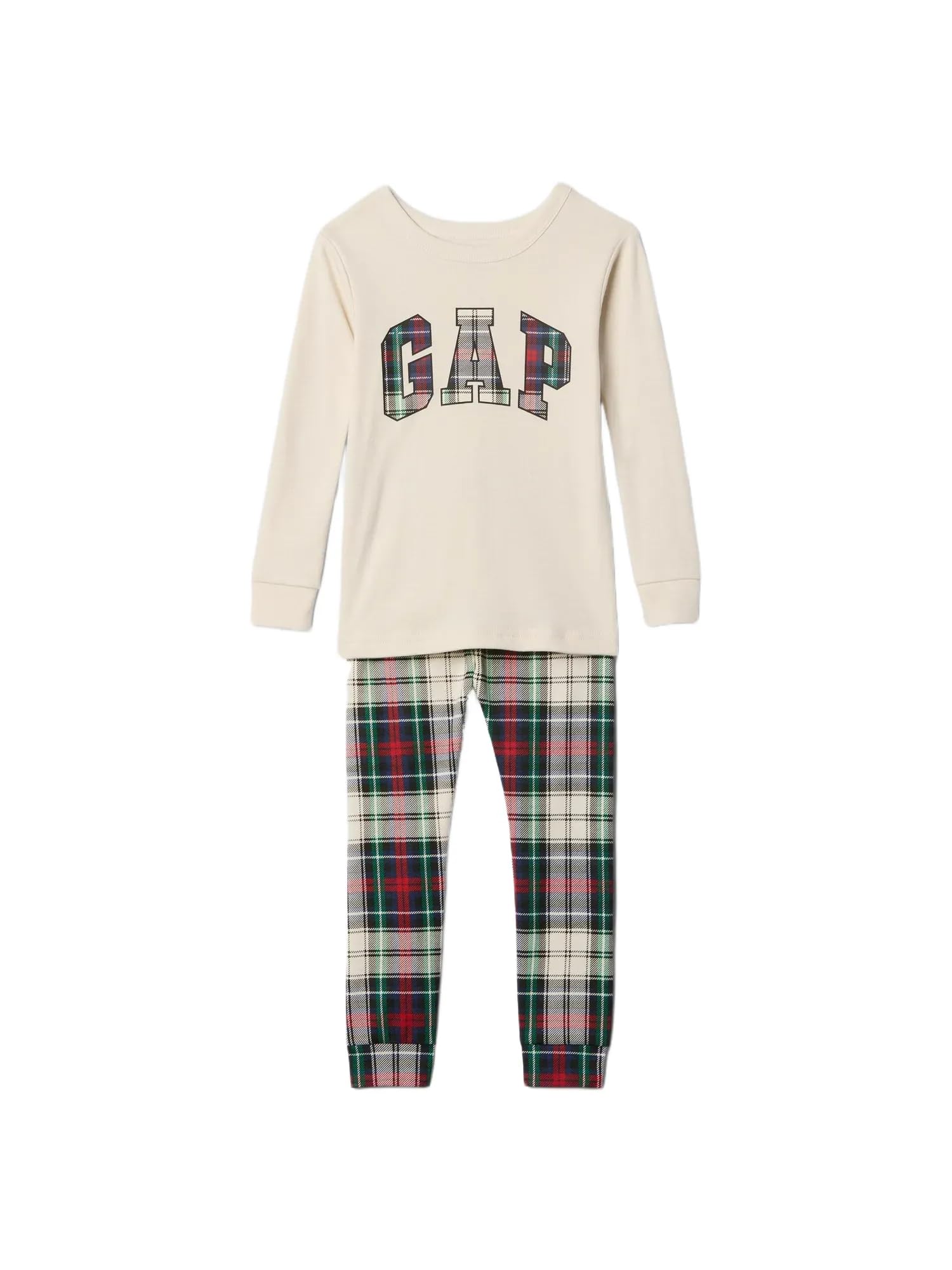 GAP Baby Boys Long John Pajama Set Fs Multi Tartan 6-12M
