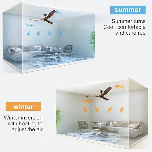 Miniatura 7 de Ceiling Fans Without Light Outdoor for Patios, 70 Inch Modern Large Ceiling Fan No Light with Remote Solid Wood Fan Damp Rated, 3 Blade Propeller