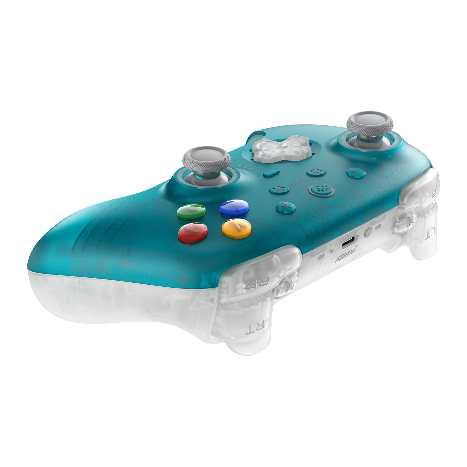 8BitDo Ultimate 2 Wireless Controller for Windows PC, Apple, Steam & Android, Gaming Controller with TMR Joysticks, Hall/Tactile Triggers, Motion Control, 1000Hz Polling Rate, Clear Blue