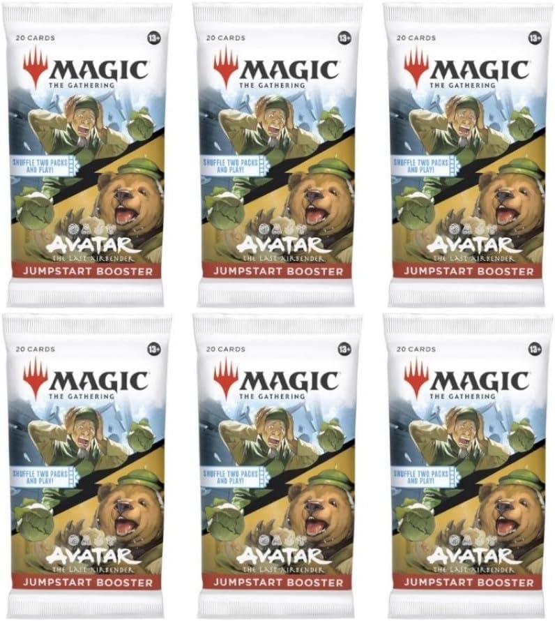 6 Packs Magic The Gathering Jumpstart Booster Pack Lot MTG Avatar The Last Airbender