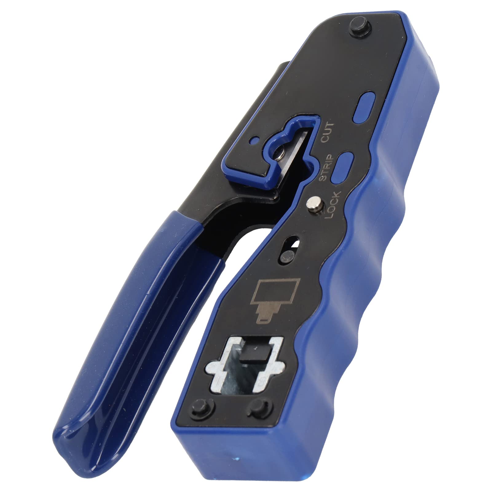 Kit d’outils de sertissage RJ45, ensemble d’outils de sertissage Ethernet comprenant 50 connecteurs RJ45 et un dénudeur de fils, outil de sertissage pour câbles réseau 8P adapté