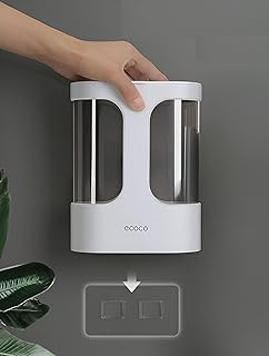 Dustproof Cup Holder - Self-Adhesive Water Dispenser Accessory, Fits 59-221.8ml Disposable Cups, Easy to Attach with Double-Sided Tape, No Drilling Needed