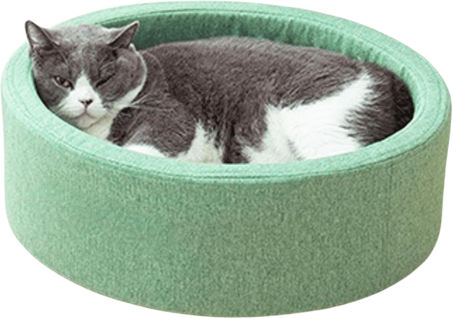 Cat Bed with Removable Cushion for Indoor Cats, Detachable and Washable, Cat Beds for Indoor Cats or Small Dogs, Puppy, Kitty, Kitten, Rabbit, Anti-Slip & Water-Resistant Bottom (Green)