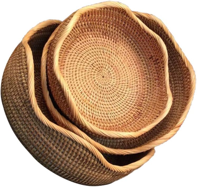 Luxshiny 3 1 Woven Vegetable Basket Woven Fruit Basket