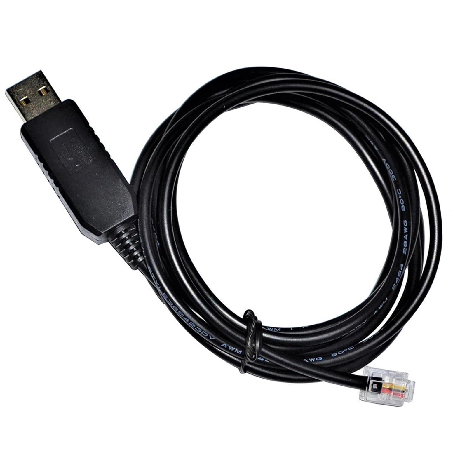 Cable Adaptador de Consola FT232RL RS485 RJ11 a USB 6P4C for Controlador de Motor de CA de la Serie VFD, comunicación con PC.(1.8m)