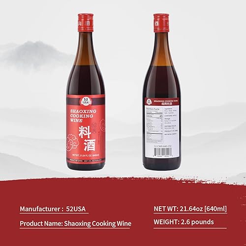 Miniatura 6 de 52USA Shaoxing - Vino de cocina de 21.64 onzas líquidas (paquete de 2), vino chino de cocina asiática, vino de arroz Shao Hsing, vino de arroz