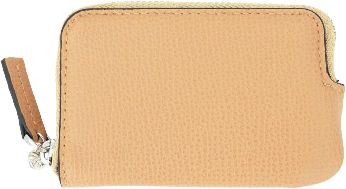 Amazon | P punto POLPETTA レザーラウンドジップ ミニ財布 (ベージュ