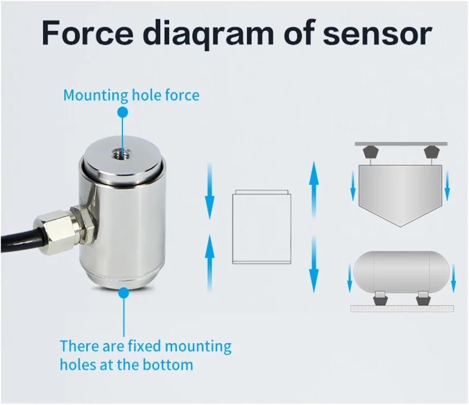 DYZ-102 Load Cell 5N 10KG Miniature Column Tension Pressure Sensor(20KG)