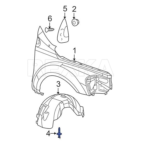 Miniatura 6 de Rexka 30 unids 14 "agujero Fender Liner Wheelhouse Liner parachoques cubierta nylon ciego remache para Jeep Dodge Chrysler 34201631