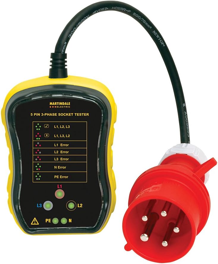 Martindale MARPC105/32 PC105 3 Phase Industrial Socket Testers 32A