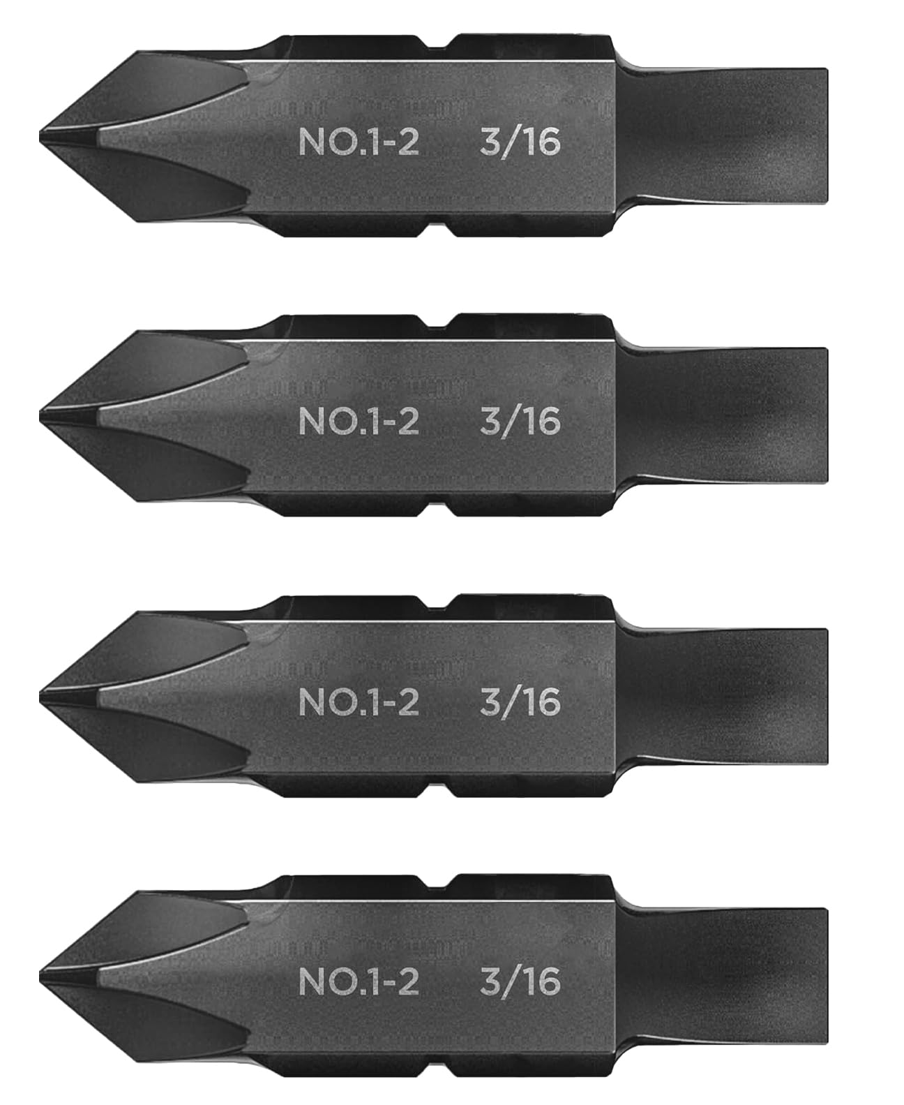 Galvanox Punte piatte di ricambio a doppia estremità per utensili multifunzione Leatherman #1-#2 Phillips e 3/16" (confezione da 4)