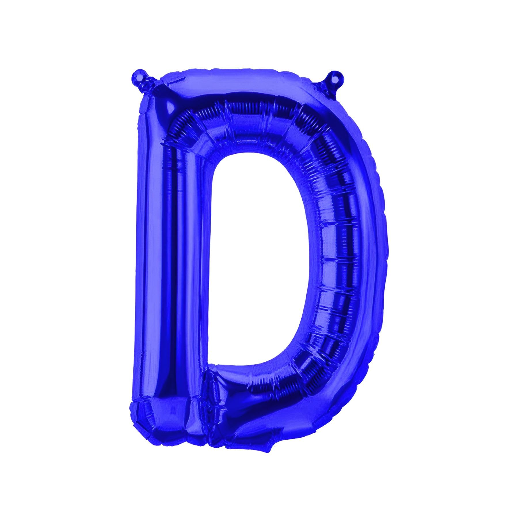 Foil Balloons Letters Blue - 40/80/100 cm for Birthday Wedding Party Decoration Happy Birthday JGA Gift Balloon Graduation Giant Balloon ABI Large XXL Small Mini Pink Boys 40 cm - D) — image 1