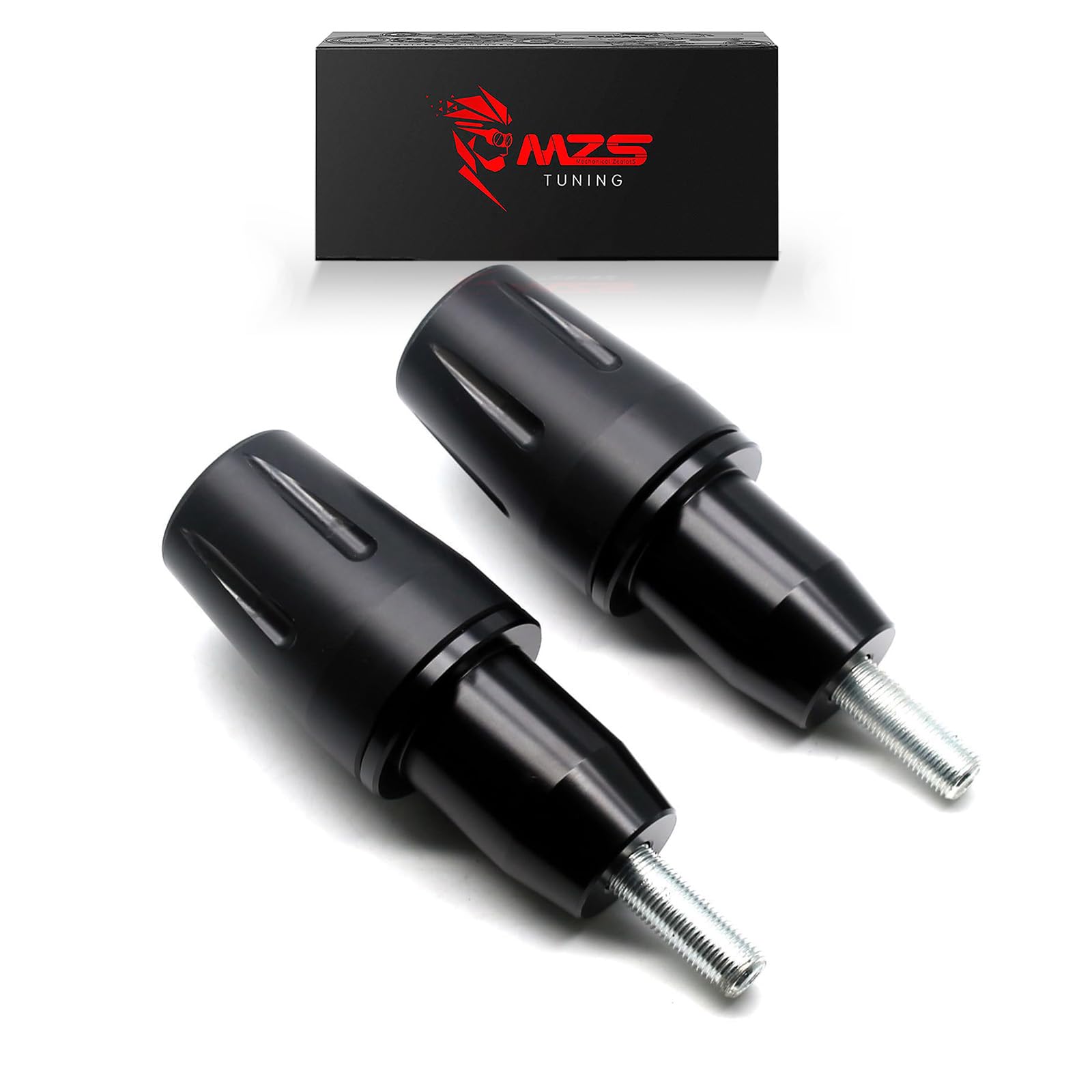 MZS Motorcycle Frame Sliders Compatible with MT07 MT-07 FZ07 FZ-07 XSR 700 XSR700 2014-2025, Falling Crash Protector Guards No Cut Kits Black