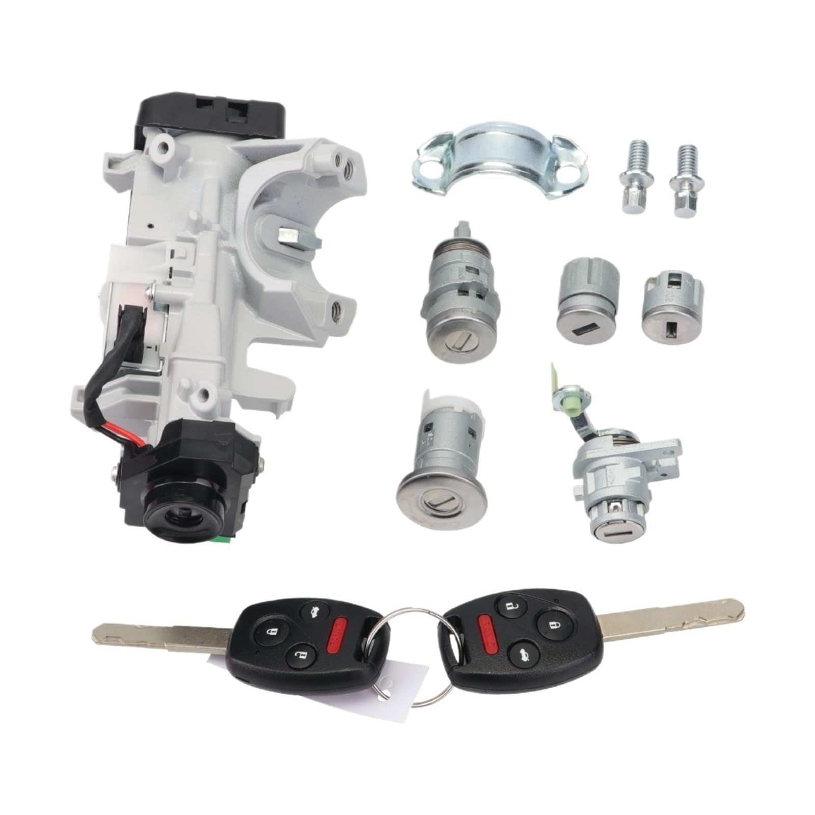 Fit For H0nda Accord 2006-2007 AL145AComplete Lock Set Ignition Switch Door Lock Cylinder Immobilizer 8E Chip
