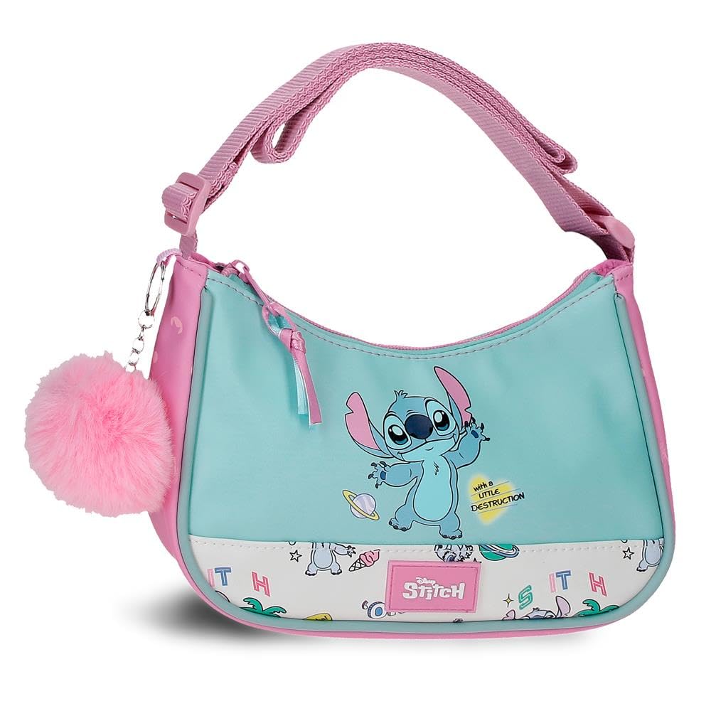 Joumma Disney Stitch Little Destruction Shoulder Bag Turquoise Green 24x13x6 cm PVC