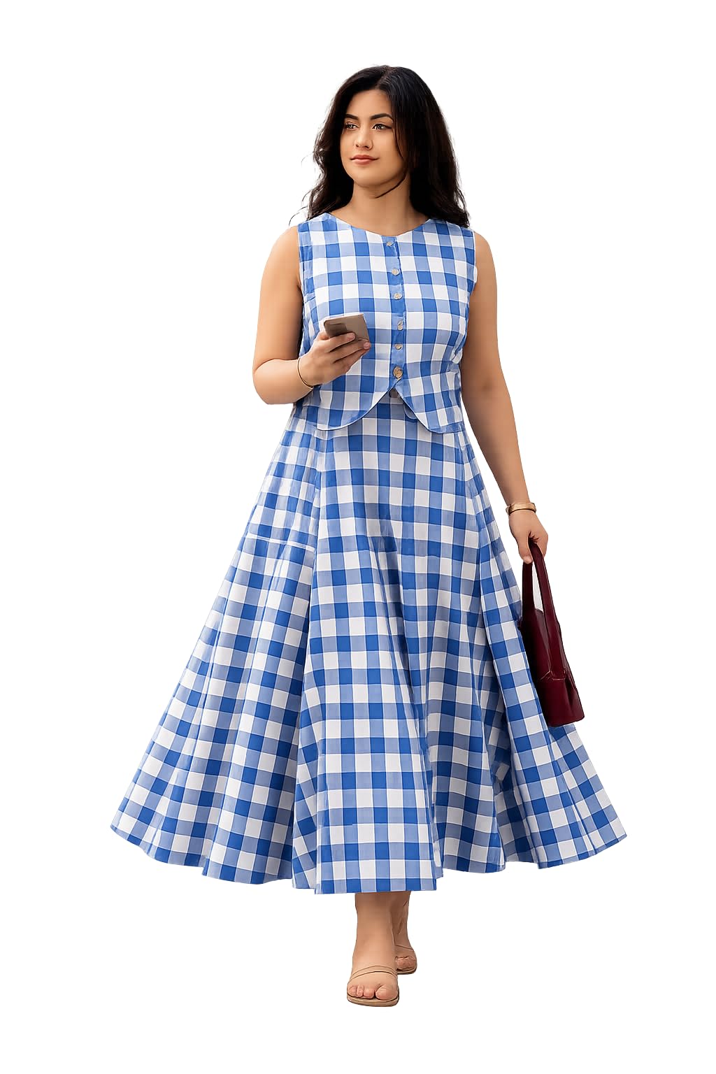 Women's South Cotton Printed Short Top with Skirt-image-34