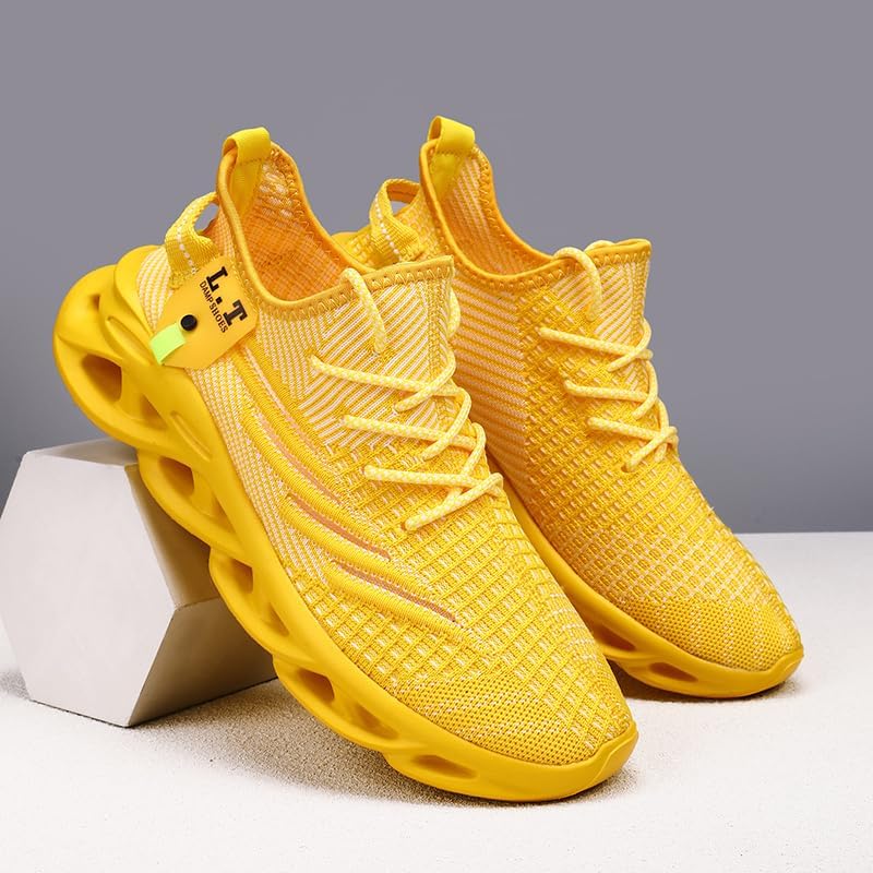 Mens Running Walking Tennis Shoes Casual Slip On Fashion Hiking Work Hiking Gym Athletic Sneakers Non Slip Breathable Comfortable Lightweight Trainers