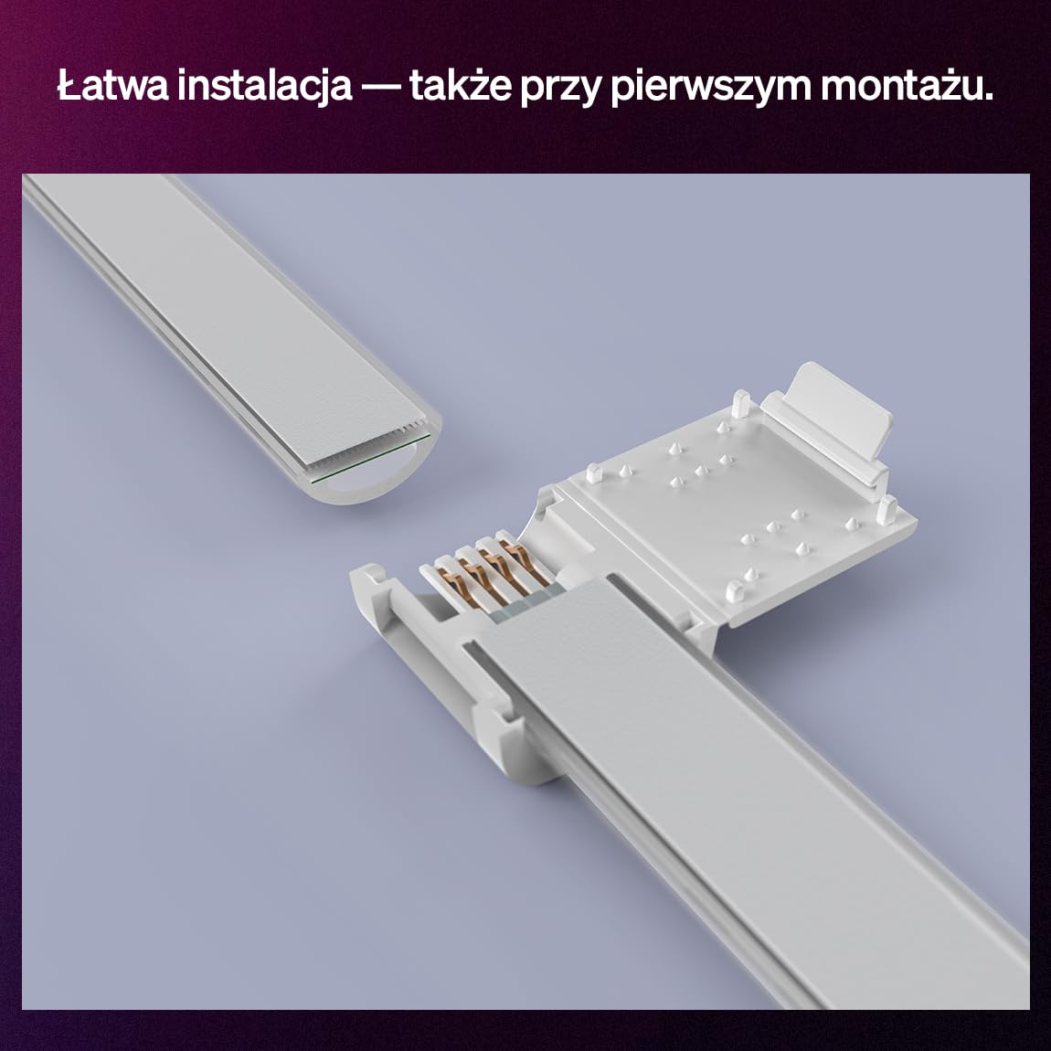 Hue Flux Connector do Taśm LED, Akcesoria, Łącznik Liniowy, Elastyczny Montaż Wewnętrzny, Jednolite Światło, Łatwa Instalacja, 4-pak