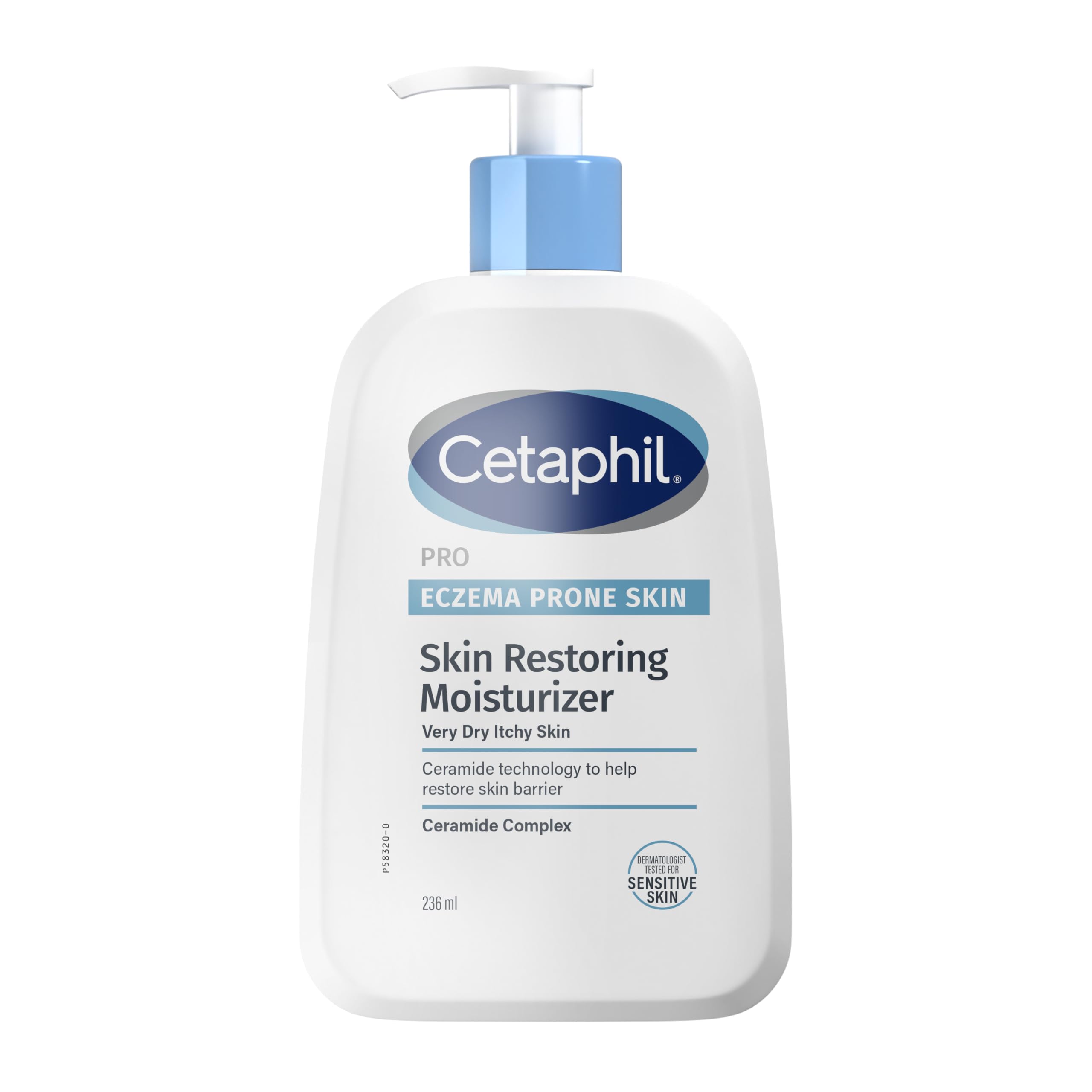Cetaphil PRO Eczema Prone Skin Soothing & Restoring Moisturizer, Restoraderm, For Dry, Itchy, Irritated Skin, Fragrance and Parabens Free, 236ml