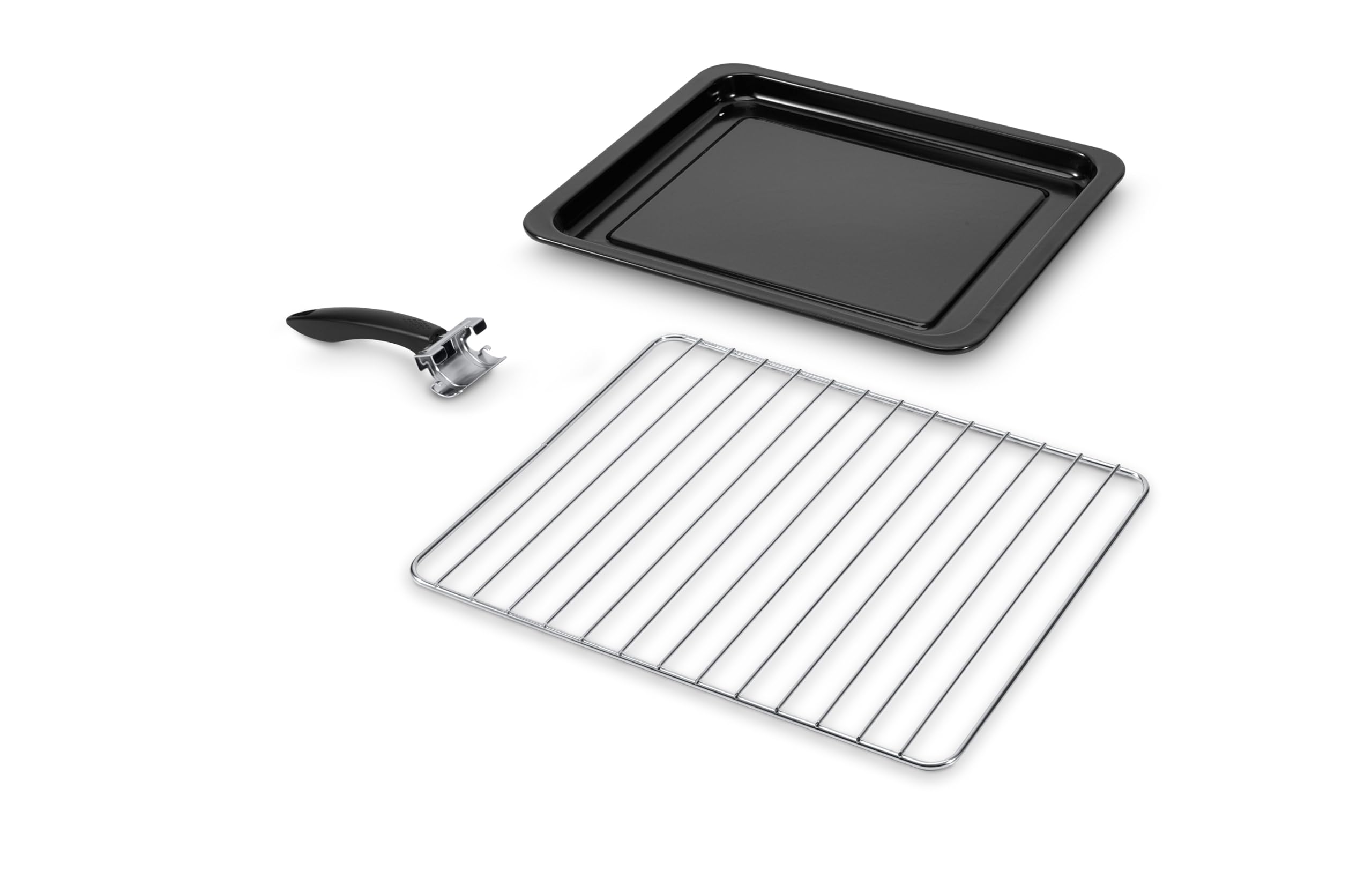 De'Longhi Four électrique, 5 niveaux de cuisson, température 80 – 230 °C, minuteur, capacité 40 L, comprend plaque de cuisson, grille et pince EO40112.BK, puissance 2000 W, noir