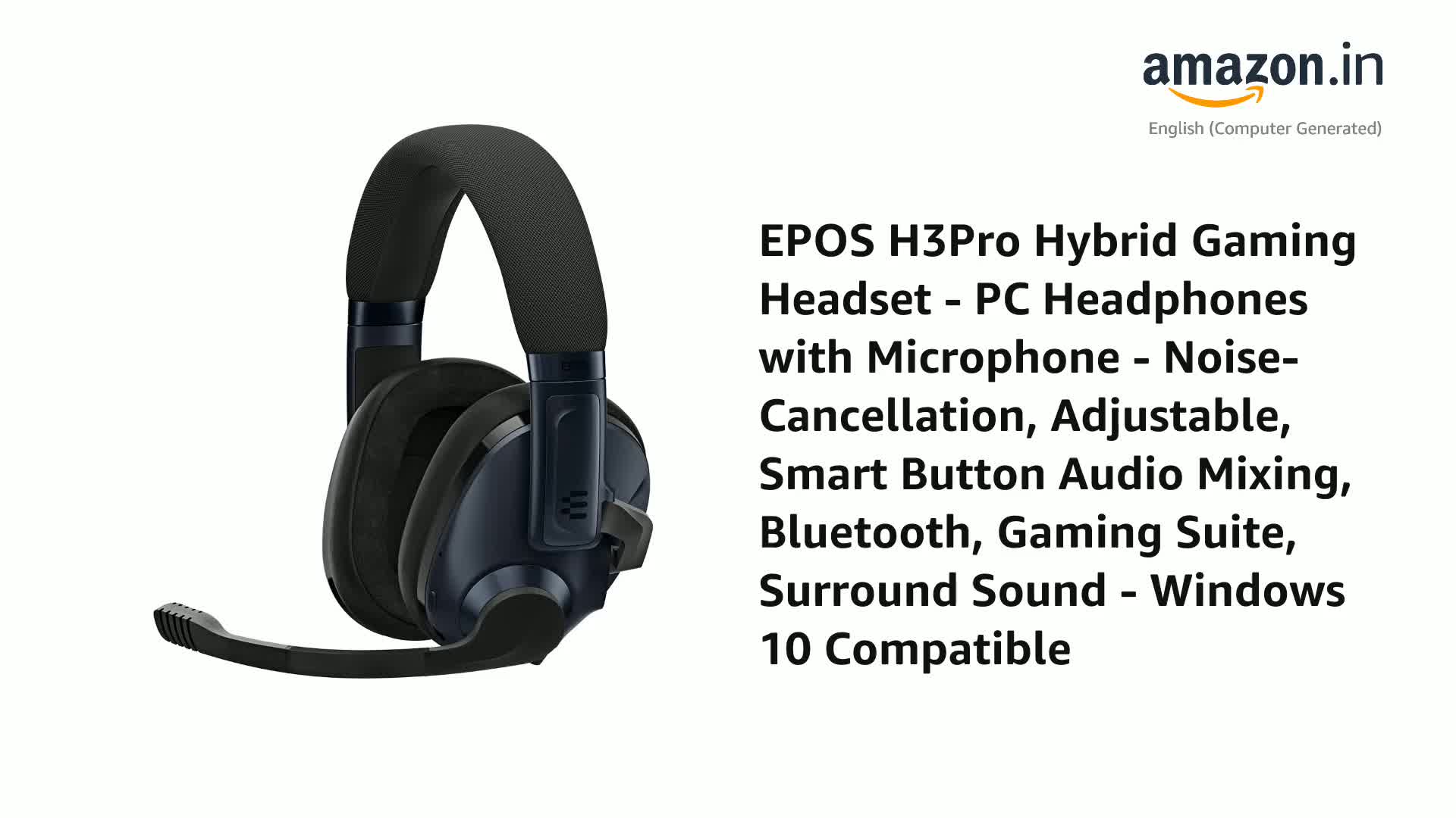 EPOS H3Pro Hybrid Gaming Headset - PC Headphones with Microphone