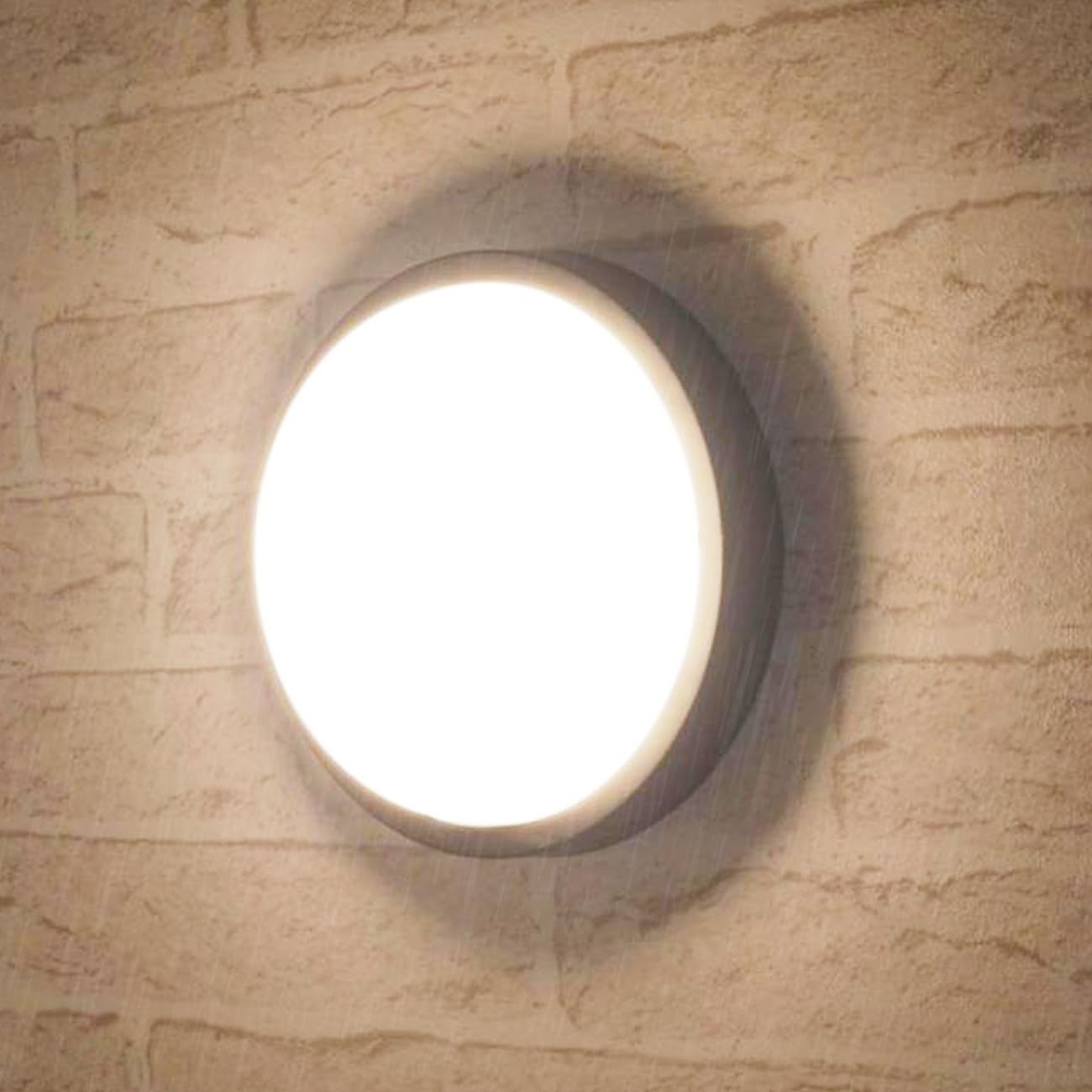 ANWIO LED Deckenlampe 14W, LED Deckenleuchte IP54 Wasserfest, 4000K 980LM Badezimmer Lampe, Rund Badlampe Decke, Wandlampe, ideal für Bad Schlafzimmer Flur Küche Wohnzimmer Balkon, Naturlweiß, Ø19cm