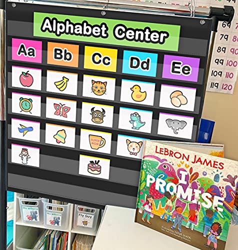 Eamay E-STANDARD 701 Pocket Charts, Black Pocket Chart For Classroom,Teacher Supplies thumb #3