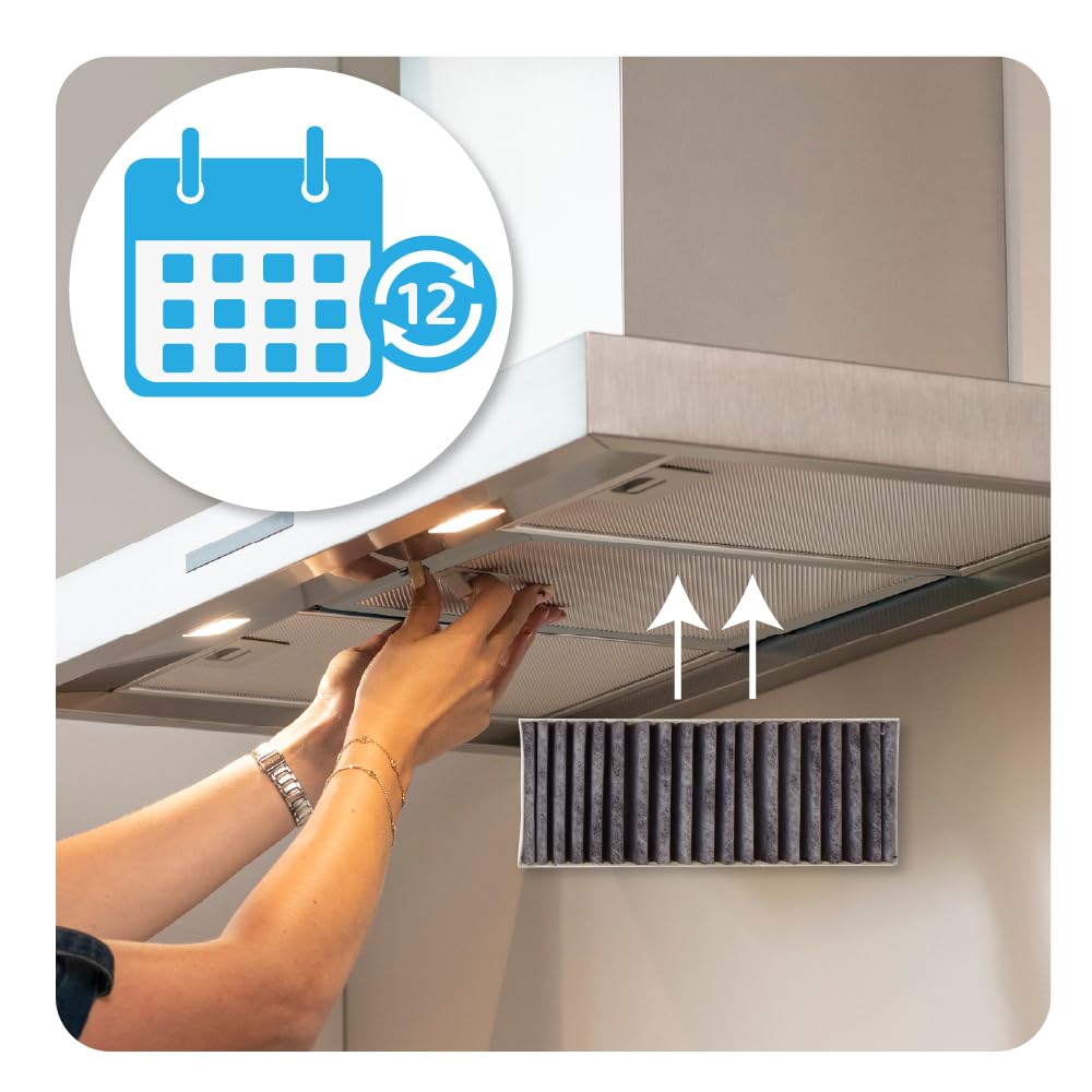 AllSpares CleanAir Plus - Filtro de carbón activo para campanas extractoras (4 unidades, para Bosch Neff Gaggenau 17007505 y Siemens HZ9VRCR1 (192 x 75 x 35 mm)