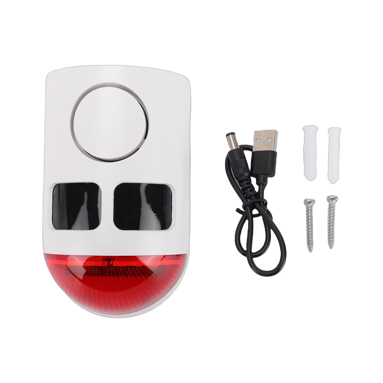 Alarma con sensor de movimiento solar exterior luz estroboscópica y sirena ruidosa 129dB