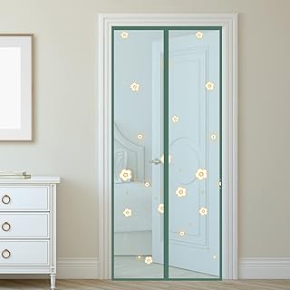 Door Curtains Insect Mesh 100*210cm Door Screen Ventilation Fly-Proof Mesh Fly Curtain Insect-Proof Door Curtain Door Mesh Curtain Door Mesh Magnetic Magic Curtain Door Screens for Keeping Out Flies