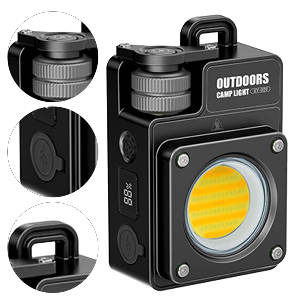 Mini kempingowa latarnia LED na kemping, wodoszczelna, do użytku na zewnątrz (czarna)