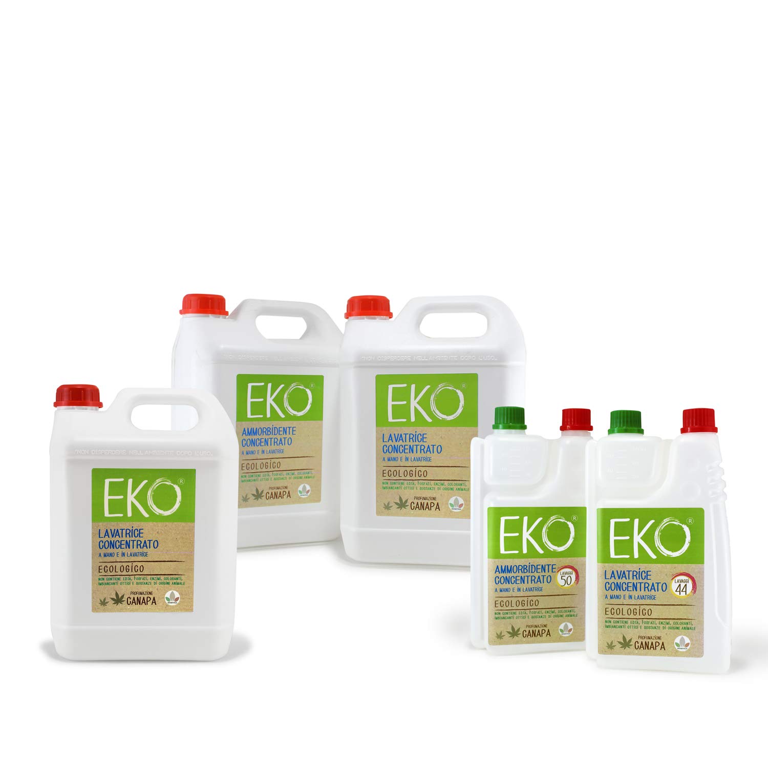 EKO Detersivi Ecologici Lavatrice Box Bucato Maxi - 444 LAVAGGI (Canapa)