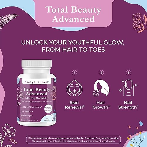 Miniatura 5 de Body Kitchen Total Beauty Advanced, contiene elastina, queratina, biotina y ácido hialurónico, apoya el crecimiento del cabello, renovación de la