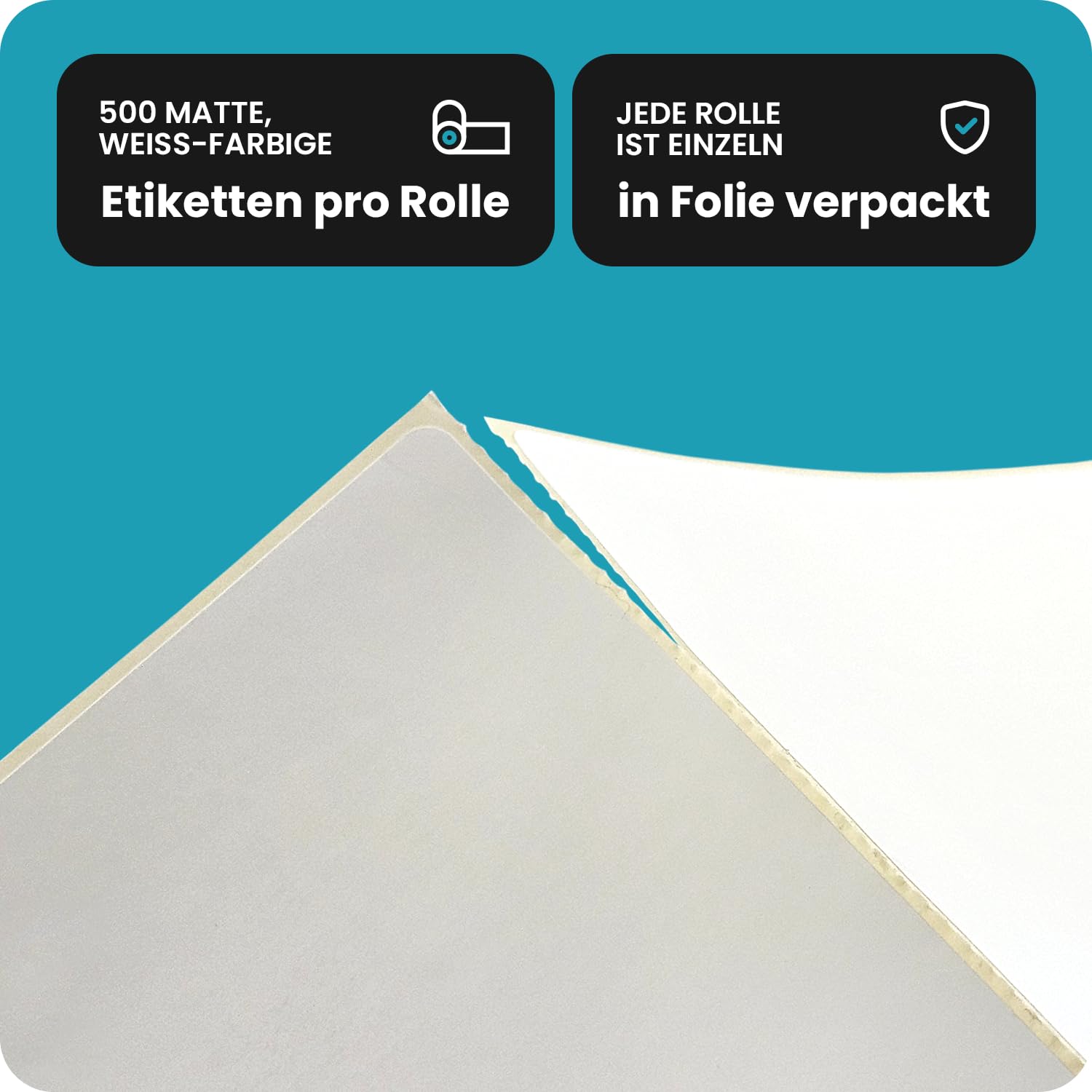 Netuno 10 rouleaux d'étiquettes thermiques blanches 100 x 150 mm 500 pièces par rouleau pour imprimantes Zebra codes à barres